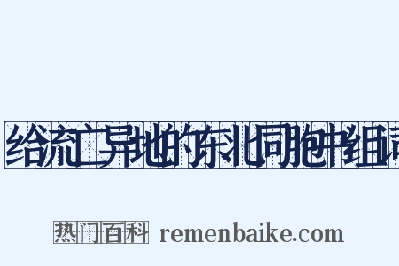 给流亡异地的东北同胞书组词是什么意思的图片